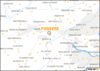 map of Finderne