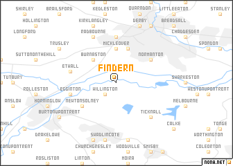 map of Findern