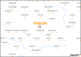 map of Fındıcak