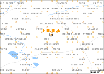 map of Findinge