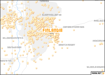 map of Finlandia