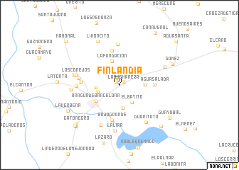 map of Finlandia