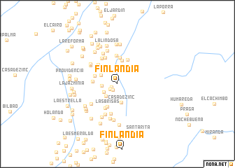 map of Finlandia