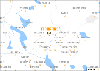 map of Finnanäs