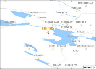 map of Finnäs