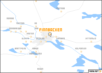 map of Finnbacken