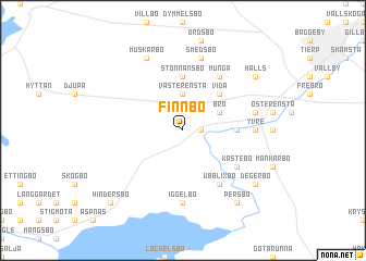 map of Finnbo