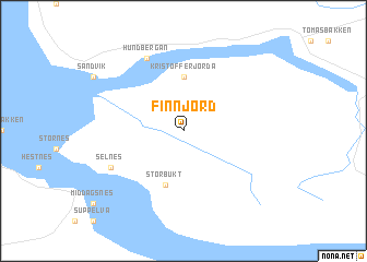 map of Finnjord