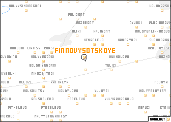 map of Finno-Vysotskoye