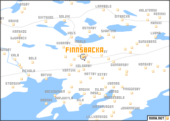 map of Finnsbacka