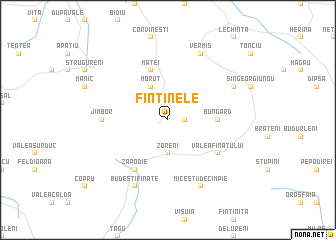 map of Fîntînele