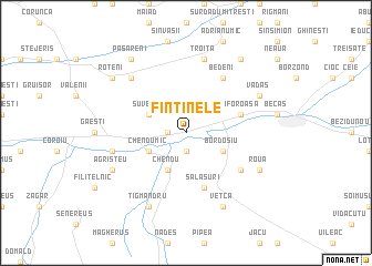 map of Fîntînele