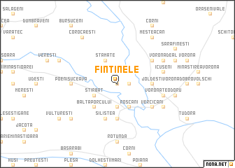 map of Fîntînele