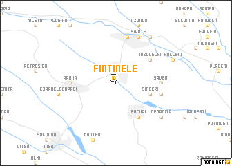 map of Fîntînele