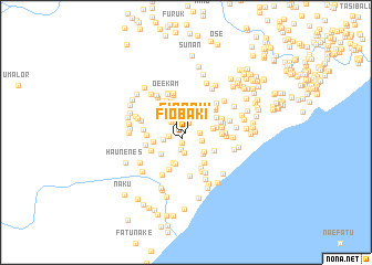 map of Fiobaki