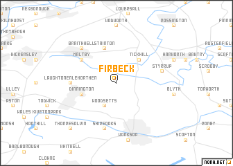 map of Firbeck