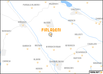 map of Fîrlădeni