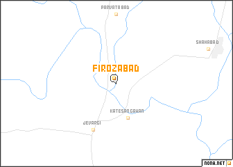 map of Fīrozābād