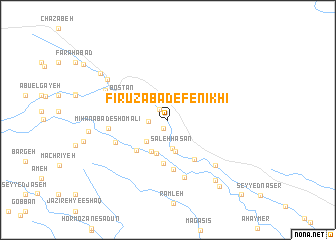 map of Fīrūzābād-e Fenīkhī