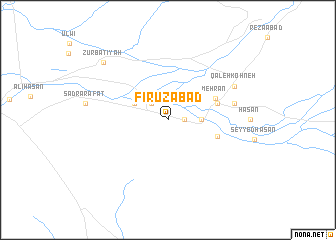 map of Fīrūzābād