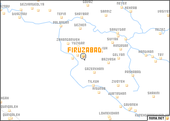 map of Fīrūzābād