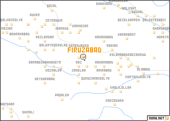 map of Fīrūzābād