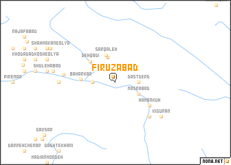 map of Fīrūzābād