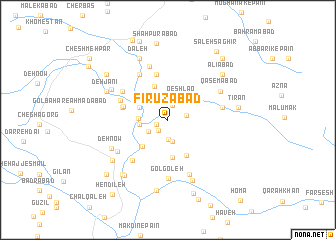 map of Fīrūzābād