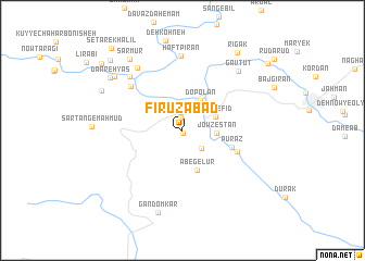 map of Fīrūzābād