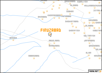 map of Fīrūzābād