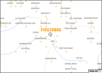 map of Fīrūzābād