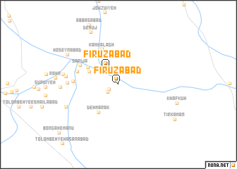 map of Fīrūzābād