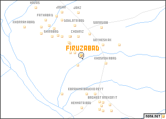 map of Fīrūzābād