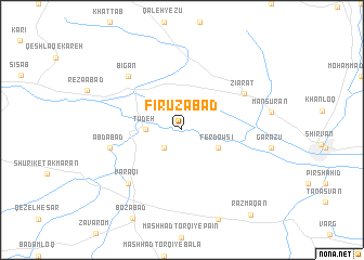 map of Fīrūzābād