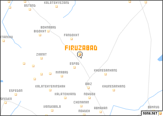 map of Fīrūzābād