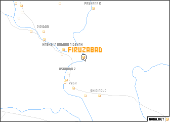 map of Fīrūzābād