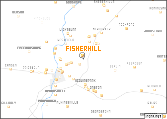 map of Fisher Hill