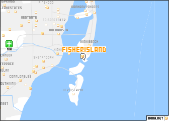 map of Fisher Island