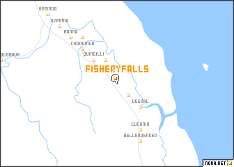 map of Fishery Falls