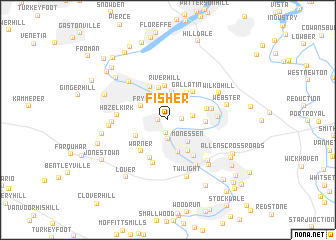 map of Fisher