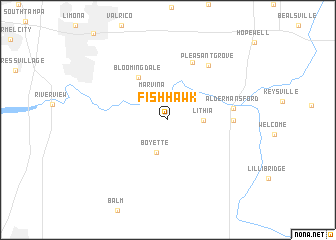 map of Fish Hawk