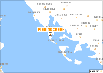 map of Fishing Creek