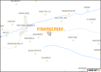 map of Fishing Creek