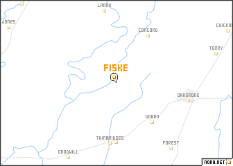 map of Fiske