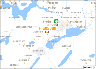 map of Fisksjön