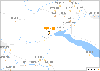 map of Fiskum