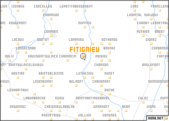 map of Fitignieu