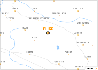 map of Fiuggi