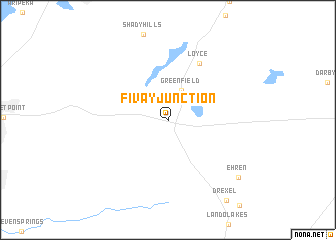 map of Fivay Junction