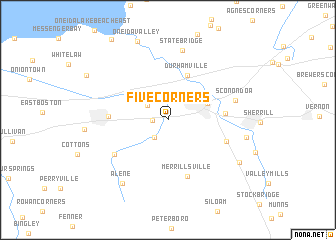 map of Five Corners